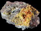 Orange Hexagonal Wulfenite Crystal Cluster - Rowley Mine, AZ #49379-1